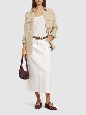 Agolde Della Denim Midi Skirt